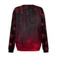 thumbnail image 3 of WTOBBY Women's Casual Raglan Sleeve Sweater Top with Halloween Print, Fashion Long Sleeve Round Neck Design for Cozy Wear, Perfect for Autumn and Casual Styles,Wine S, 3 of 4