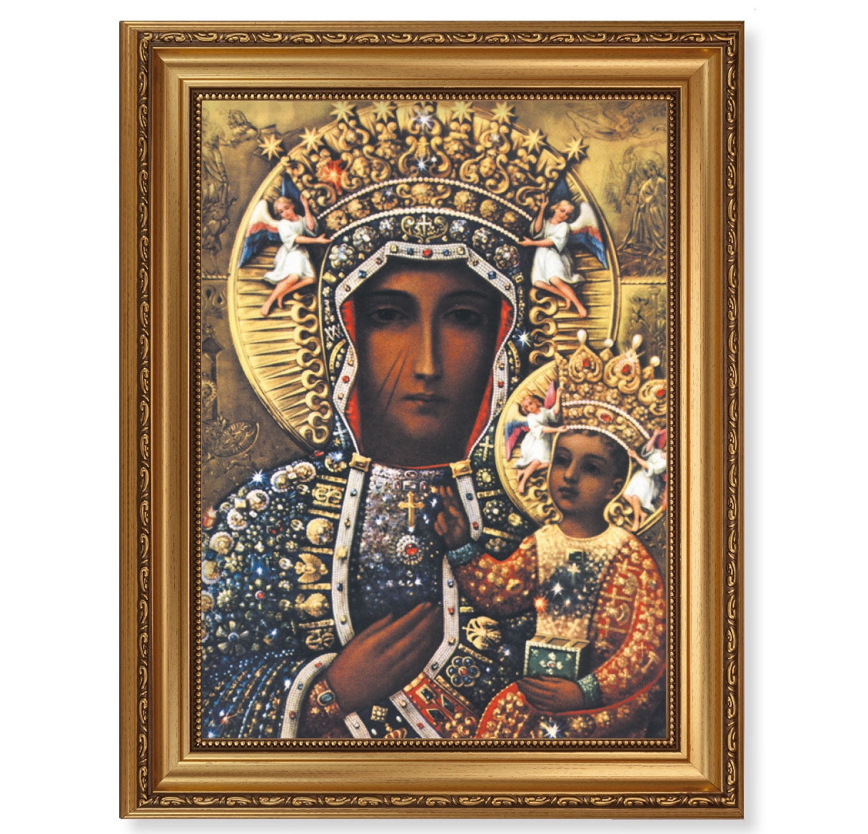 Our Lady of Czestochowa Antique Picture Framed Wall Art Decor Extra ...