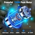 thumbnail image 4 of ZDZA Electric Bike 26”, 750W Peak Motor E-Mountain Bike, 20MPH 36V 10.4AH Removable Ebike for Adults, 7 Speed Electric Bicycle ，UL2849, 4 of 10