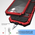 thumbnail image 5 of For iPhone 15 Pro Case Heavy Duty Protection With Built in Lens Screen Protector Rugged Stand 360 Full Body Military Grade Metal Bumper Phone Cases Men  15 Pro 6.1(Red, 15 Pro Case 6.1 2023), 5 of 14