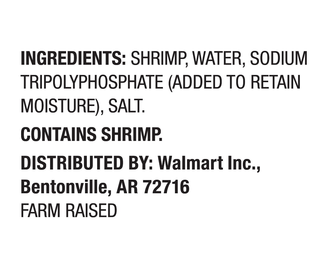 Great Value Frozen Raw Jumbo Shell-on, Tail-on, Easy Peel Shrimp, 32 oz Bag (21-25 Count per lb)
