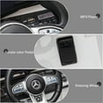 thumbnail image 4 of Battery Powered Cars for Kids, Licensed Benz 12 Volt Ride On Toys for Kids, Electric Ride On Car with Remote Control, 3 Speeds, LED Light, White, 4 of 9