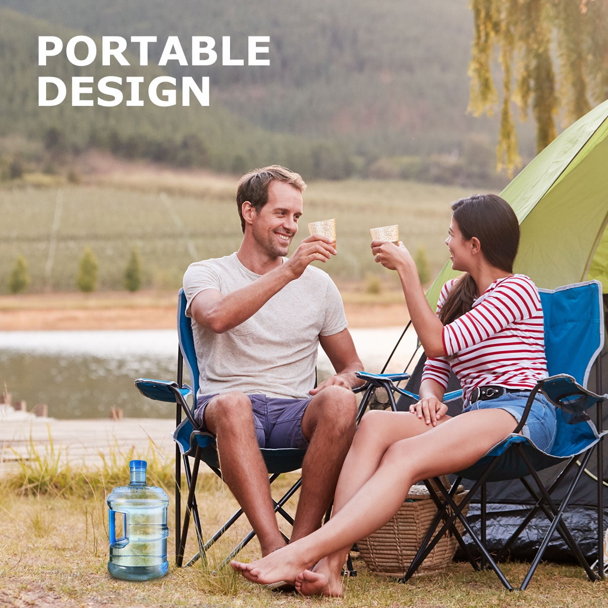 Plastic Water Jug, 1.5 Gallon Water Bottle Reusable Handheld Water Kettle Outdoor Hiking Water Container