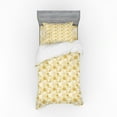 thumbnail image 1 of Ambesonne Floral Bedding Set 3 Pcs, Hand Drawn Dots, Twin XL, Yellow and White, 1 of 3