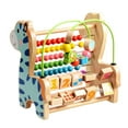 thumbnail image 1 of BINGLI Educational Toys, Kindergarten Kids Early Education Enlightenment Puzzle Wooden Toy Multi Functional Flip Board Calculation Rack Bead Learning Prop for Baby Boys and Girls, 1 of 6