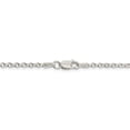 thumbnail image 3 of White Sterling Silver chain Cable Diamond-cut 30 in 2.5 mm, 3 of 5