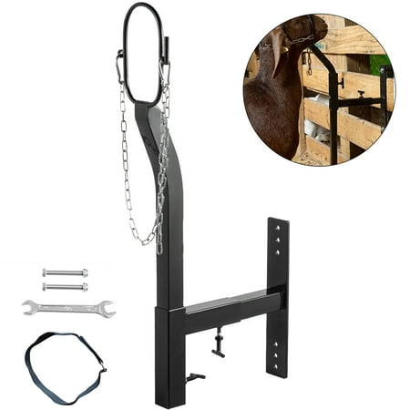 

VEVOR Livestock Grooming Stand Height Adjustable Goat Trimming Stand Milking Stand with Nose Loop Shearing Stand for Sheep Goats and Other Livestock