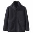 thumbnail image 2 of Fleece Jacket Boys Winter Coat Boys Long Sleeve Lightweight Zip Up Fuzzy Jacket 9-10 Years Kids Girl Clothes, 2 of 8