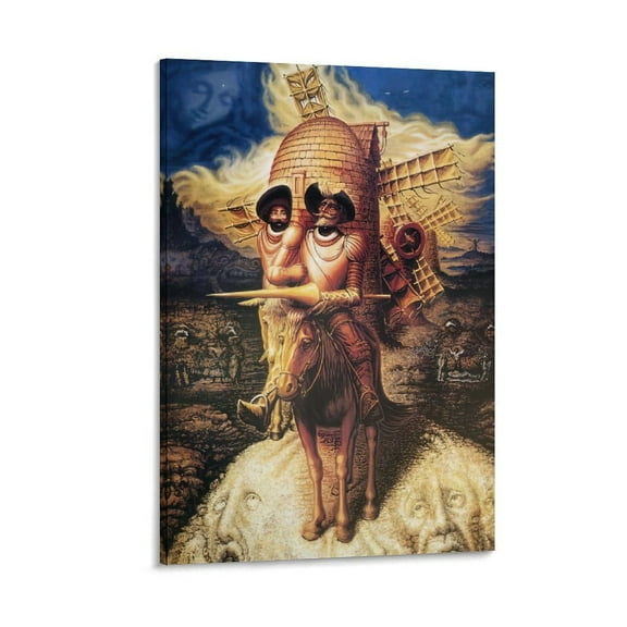 Octavio Ocampo Print Painting Visions of Quixote Room Aesthetic Poster Print Art Wall Painting Canvas Posters Gifts Modern Bedroom Decor 20x30inch(50x75cm)
