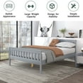 thumbnail image 3 of Queen Bed Frame with headboard, Wood Platform Bed Frame with Wood Slat Support, Modern Platform Bed for Teens, Boys, Girls, No Box Spring Needed, Grey, 3 of 6