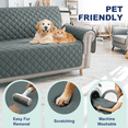 thumbnail image 6 of GPED Reversible Sofa Cover, Water Resistant Couch Cover with Elastic Straps, Triple-Layer Durability Couch Covers For Dogs, Kids, Machine Washable & Dry Clean Furniture Protector for Pets, Sofa, 6 of 8