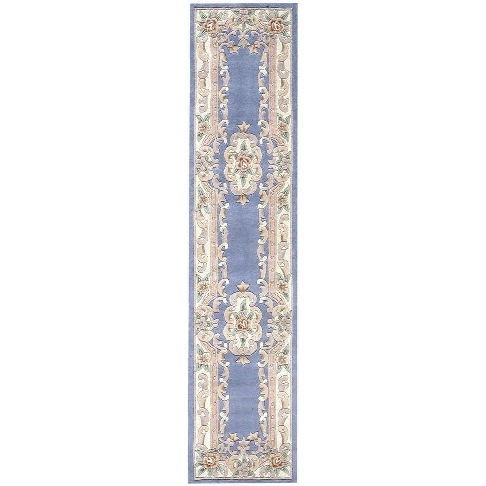 Rugs America New Aubusson Collection Light Blue 510208 Traditional