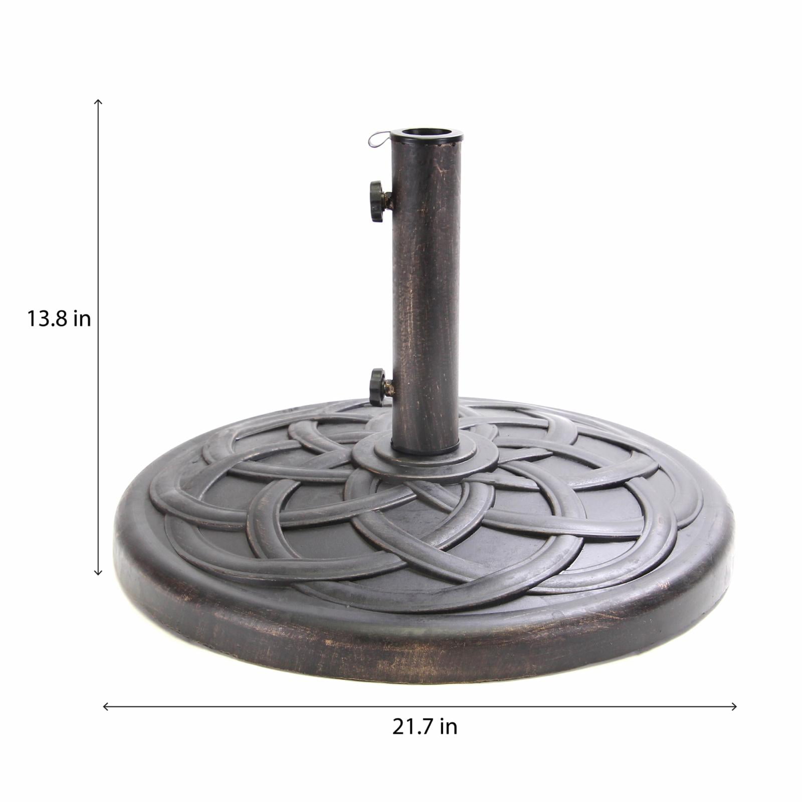Jordan Manufacturing 44lb Bronze Round Steel Market Umbrella Base
