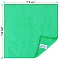 thumbnail image 2 of HOMEXCEL Microfiber Cleaning Cloth, 12 Pack Green Premium Microfiber Towels for Cars, Lint Free, Scratch-Free, Highly Absorbent, Reusable Cleaning Rags for Car, Household, Kitchen, 11.5"X11.5", 2 of 6