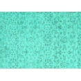 thumbnail image 1 of Ahgly Company Machine Washable Indoor Rectangle Abstract Turquoise Blue Contemporary Area Rugs, 3' x 5', 1 of 4