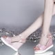 thumbnail image 1 of Zapatos de mujer de verano Boca de pescado Tacón de cuña medio Sandalias de mujer con hebilla de metal Wmkox8yii  nm9523, 1 of 4