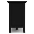 thumbnail image 3 of Simpli Home Redmond 72 inch Wide Solid Wood TV Stand in Black For TVs up to 80 inches, 3 of 12