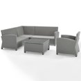 thumbnail image 4 of Crosley Bradenton 5 Piece Wicker Patio Sectional Set in Gray, 4 of 11