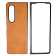 thumbnail image 1 of Funda protectora para teléfono móvil, cubierta de teléfono de cuero PU antiarañazos para Galaxy Z Fold 3, color marrón, 1 of 5