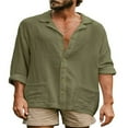 thumbnail image 1 of Casual Button down Tops with Pockets for Men‘s Long Sleeve Shirts, 1 of 8