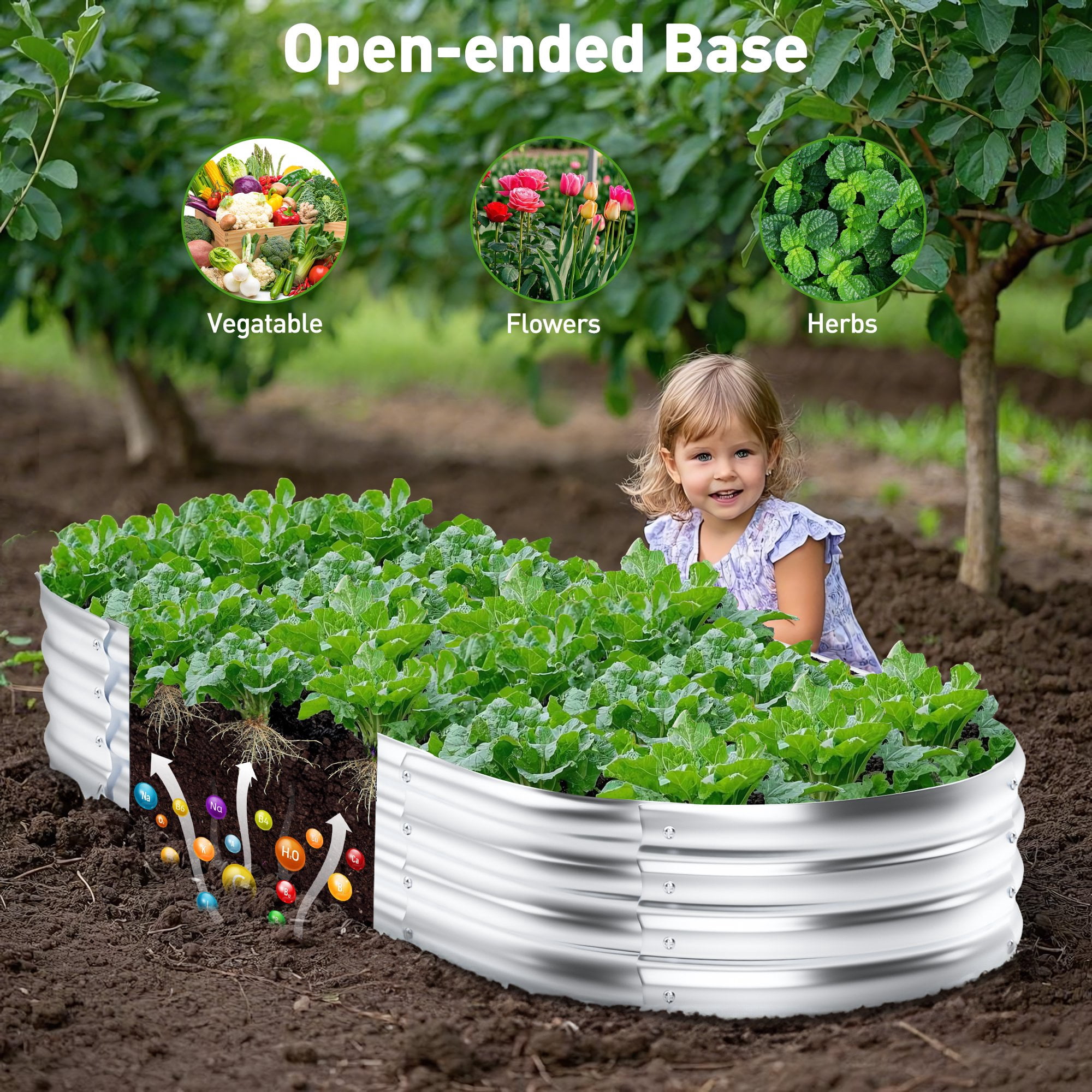 Galvanized Raised Garden Beds Outdoor 3 Pack 4×2×1ft UNTIMATY Metal Raised Garden Bed for Gardening Gifts, Galvanized Steel Planter Box for Vegetables