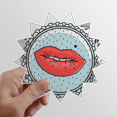 thumbnail image 1 of Lip Flower Frame Cartoon Pattern Sun Vinyl Sticker Luggage Graffiti Flower Decal, 1 of 3