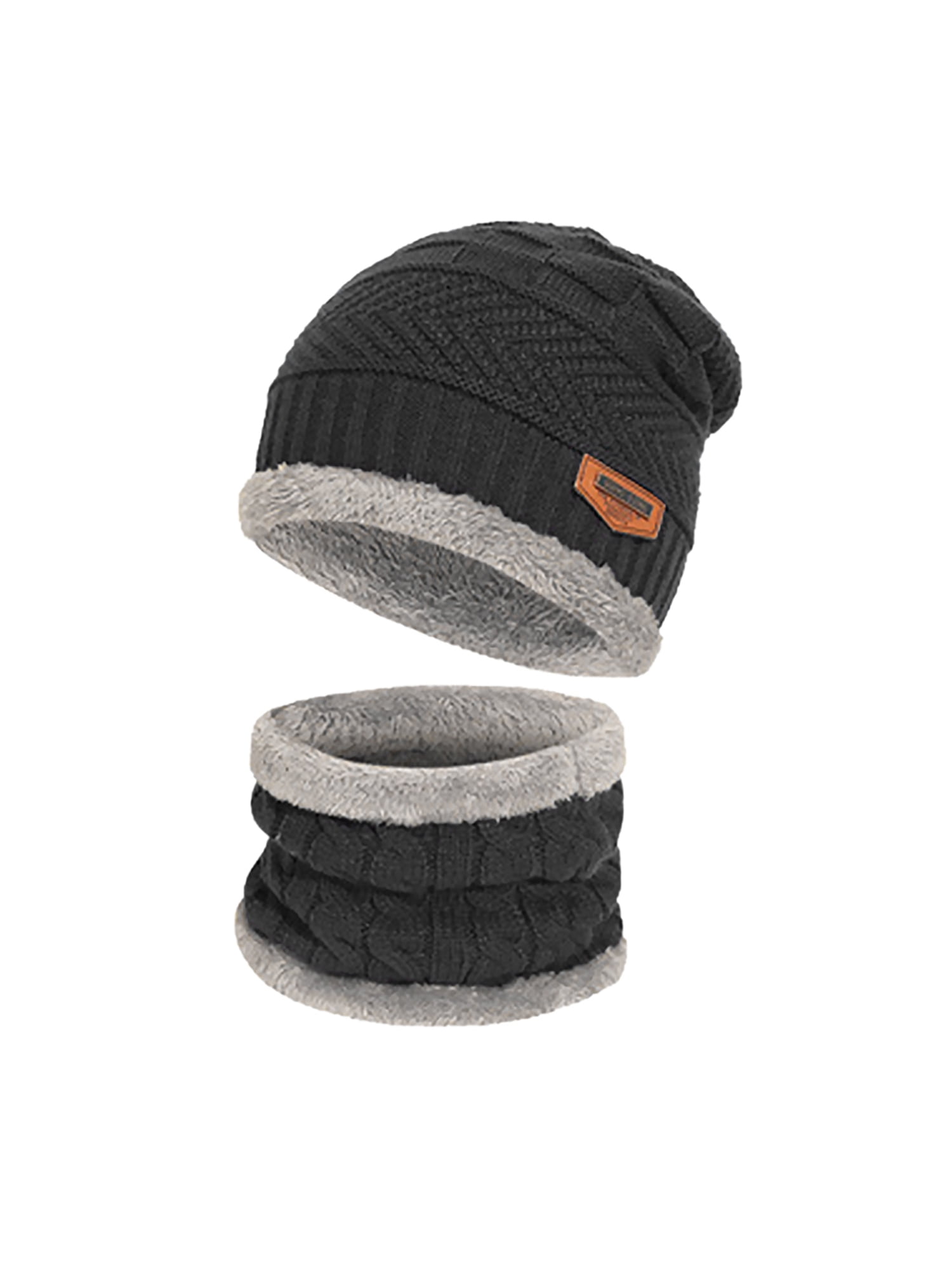 Cable Beanie Hat Scarf Set 