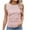 Pink, variant on Women's Summer Sleeveless Tank Top Striped Form Fitting Crew Neck Ribbed Knit Basic Cami Shirts Casual Home Daily Life Blouse