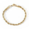 thumbnail image 3 of 6MM Chain 14K Yellow Gold  Bracelet For Women Men Gold Color Twisted Rope Chain Bangle Fashion Never Fade Waterproof Jewelry, 3 of 7