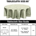 thumbnail image 4 of 60Inch Spring Leaf Round Tablecloth Beige Fern Herb Botanical Table Cover Farmhouse Style Wild Plant Stain Resistant Circle Table Cloth for Kitchen Dining Picnic Party Decor, 4 of 6