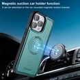 thumbnail image 4 of Decase Magnetic PU Leather Wallet Phone Case for iPhone 16 Pro Max, RFID Blocking, Mag-Safe Compatible, 2-in-1 Removable Card Holder,Shockproof Flip PU Leather Phone Cover,Green, 4 of 9
