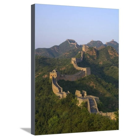 The Great Wall, Near Jing Hang Ling, Unesco World Heritage Site, Beijing, China Stretched Canvas Print Wall Art By Adam