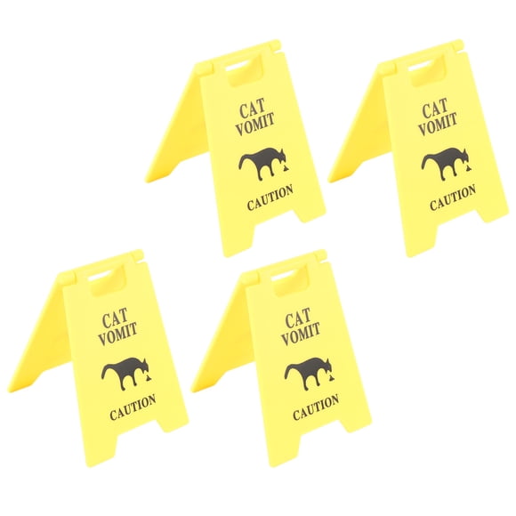 Panneau d'Avertissement de Vomi de Chat, Panneau de Vomi de Chat Imprimé en 3D Créatif et Amusant pour la Zone de Travail