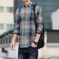 thumbnail image 3 of Tsivenald Men's Long Sleeve Flannel Shirts Jacket Fashion Plaid Jackets Casual Button Down Shirt with Pockets, 3 of 9