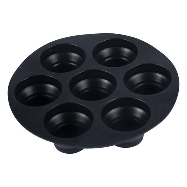 Xihbxyly Molde Plegable de Gel de Sílice para Pasteles, Bandeja Retráctil de 7 Agujeros, Diseño Compacto, Fácil de Desmoldar, Material Apto para Uso Alimentario, Resistente a Altas y Bajas Temperatur