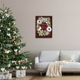 thumbnail image 2 of Merry & Jolly Seasonal Mushroom Wreath Holiday Graphic Art Black Framed Art Print Wall Art, 2 of 7