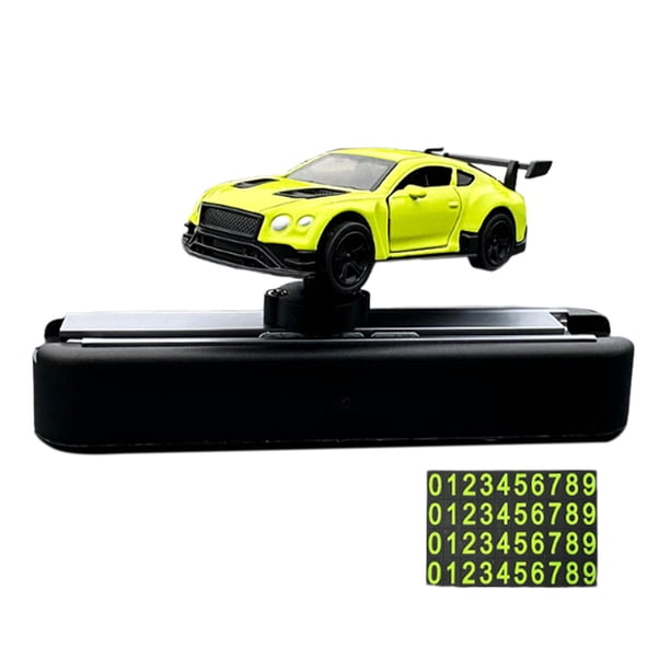 Centro de mesa con tarjeta de estacionamiento temporal para decoración de automóviles, modelo de coche en miniatura a escala 1/64 Verde