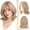 Blonde Highlight, variant on JOFMWIX Soft Synthetic Short Layered Bob Wig with Flowing Bangs | Soft, fluffy curls, naturally upturned ends, realistic lace scalp, lightweight and breathable, comfortable to wear, versatile styling
