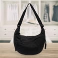 thumbnail image 1 of Bolsa de hombro simple bolso de nylon Crossbody para viajes al aire libre para acampar el trabajo de conducción Negro, 1 of 9