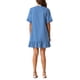 thumbnail image 3 of INSPIRAR CHIC Traje de baño de mujer Bikini de algodón con botones y vestido de camisa con volantes S Azul, 3 of 6