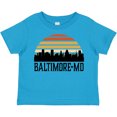 thumbnail image 3 of Inktastic Baltimore Maryland Skyline Sunset Boys or Girls Toddler T-Shirt, 3 of 5