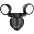 Defiant 180 Degree Black MotionSensing LED Twin Head Security Flood