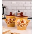 thumbnail image 2 of Borisovskaya Keramika Clay Baking Pot with Lid Set of 4 pcs 22 fl oz (650 ml) Ramekin with Lid Handmade Oven Cooking Pots Natural Red Clay Pot Clay Cookware Stoneware Bean Pots, Beige, 2 of 10