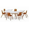 Jonti-Craft Kydz Activity Table - Horseshoe-Color:Gray/Orange,Size:66" X 60" 24" - 31"
