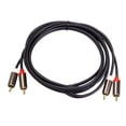 thumbnail image 4 of Cable de audio de 2 RCA macho a 2 RCA macho, estable, compacto, multiusos, resistente, cable auxiliar para altavoces y mezcladores domésticos. 300 centímetros, 4 of 10