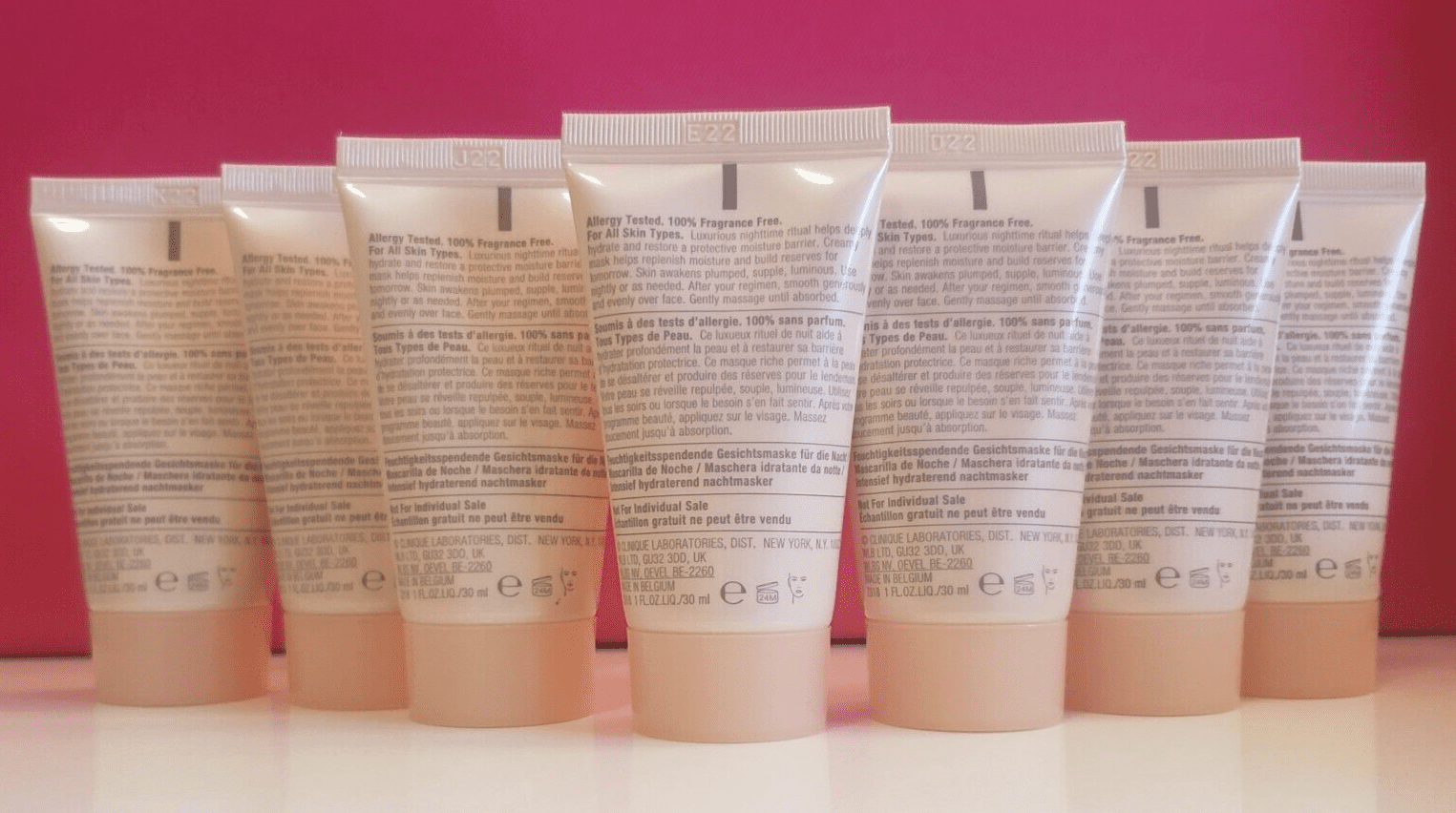 Lot of 7 Clinique Moisture Surge Overnight Face Mask 1 Oz/30 mL Travel Size, New Unboxed