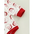 thumbnail image 6 of TSEXIEFOOFU Baby Girl Boy Romper Long Sleeve Hooded Neck Christmas Santa Print Loose Short Romper, 6 of 8