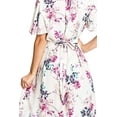 thumbnail image 5 of Love Stitch Women's Feminine Floral Knee Length Dress (S, Ivory), 5 of 5