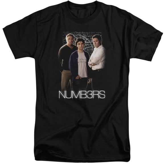 Numbers Equations Adult Tall T-Shirt Black