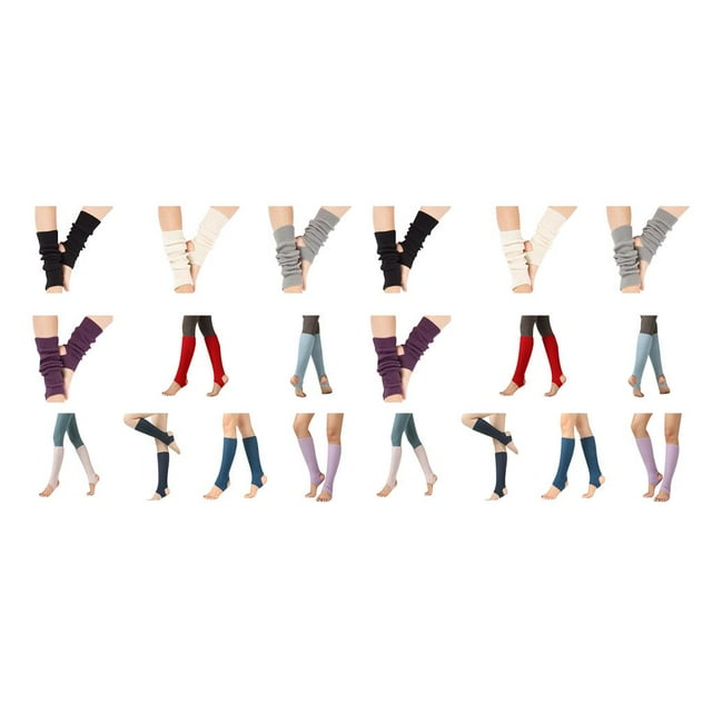 Qarigey 1 Pair Women Latin Dance Socks Cold Hosiery Warm Weather Thermal Warmer Casual Jeans Solid Color Sports Yoga Leg morado oscuro 2piezas Qarigey CBP049019